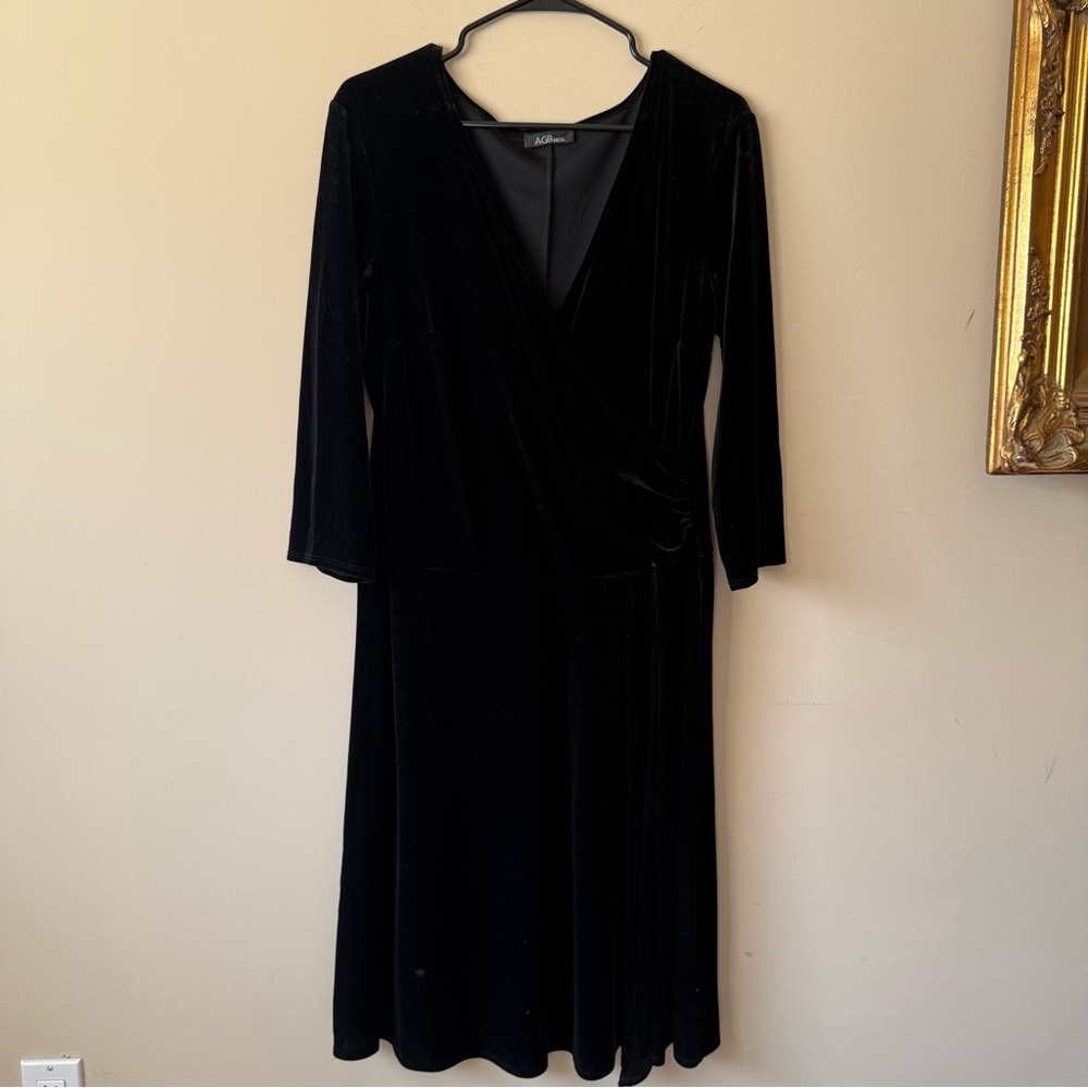 AGB Elegant Black Long Sleeve Dress